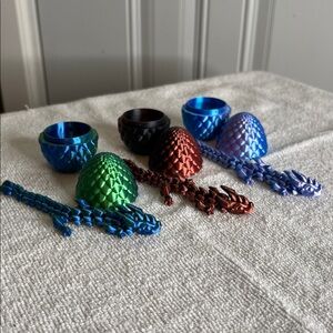 Dragon Bundle #8 Set of 3 Dragons and 3 Eggs